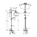 Душова система для ванни Hansgrohe Croma Select S 180 2-jet Showerpipe 27351400 - Фото 1